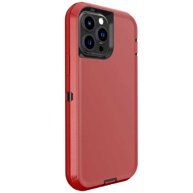 Heavy Duty Protective Phone Case For Apple iPhone Red