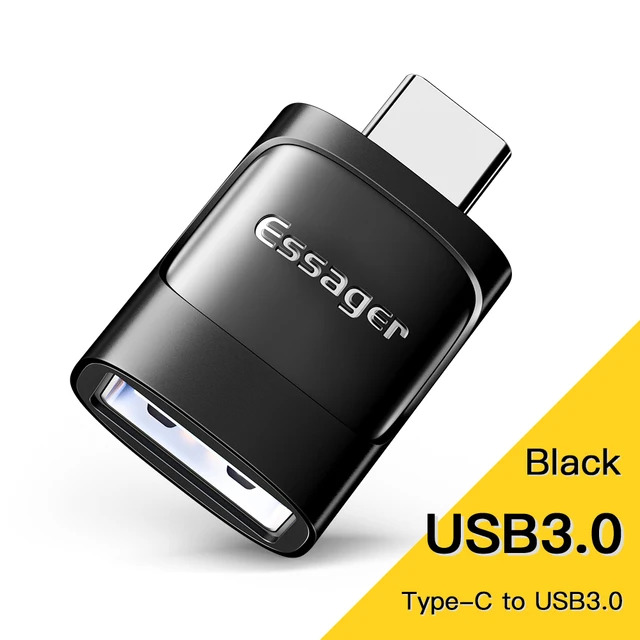 USB C to USB A adapter black